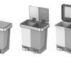 Papelera Doble Pedal 10+10L Blanco y Gris EKO Hana Recycle